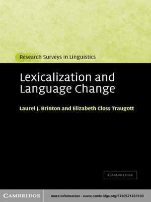 cover image of Lexicalization and Language Change